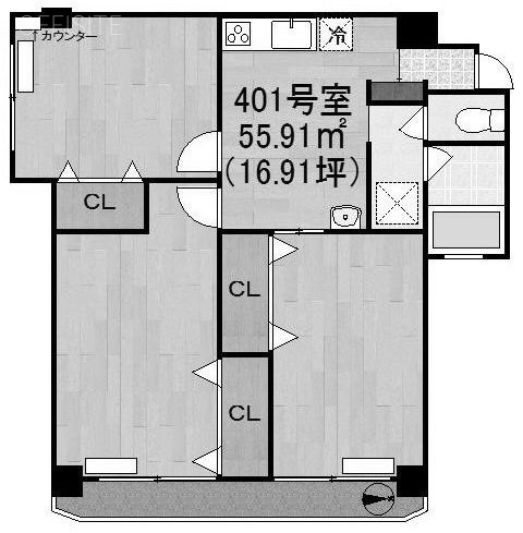 ステラハイム神山401 間取り図