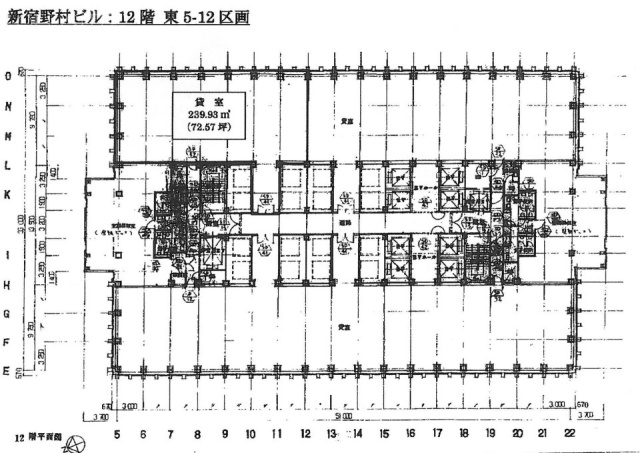 新宿野村ビル12F 間取り図