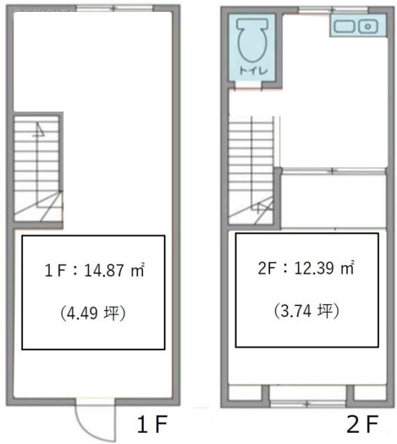 中野5丁目店舗ビル1F～2F 間取り図