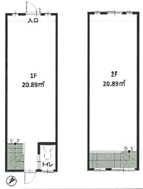 曙町4丁目ビル1F～2F 間取り図