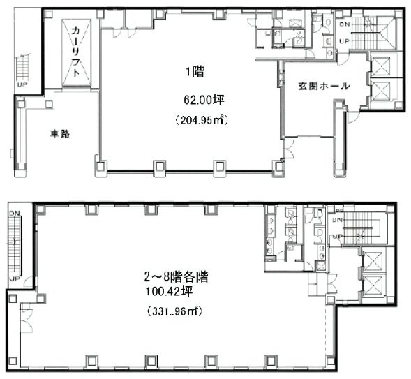 神田進興ビル1F～8F 間取り図