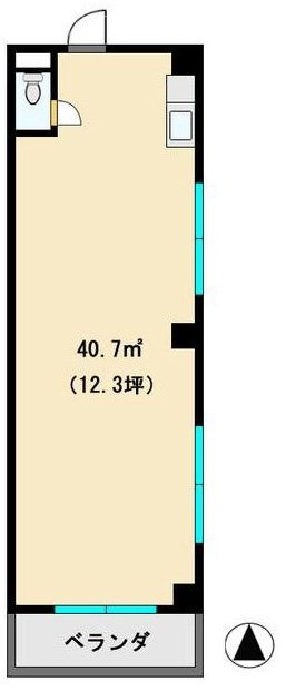 リバティベルズシバタビル2F 間取り図