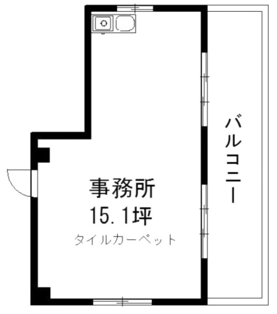 蒲燃(カマネン)ビル401 間取り図