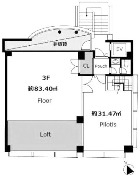シンプル青山ビル3F 間取り図