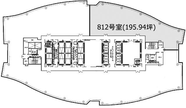 汐留シティセンター812 間取り図