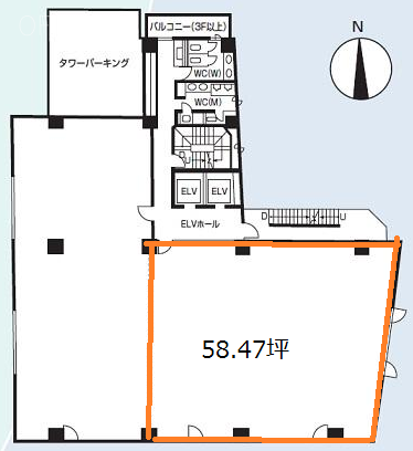 秋葉原新高第一生命ビル7F 間取り図