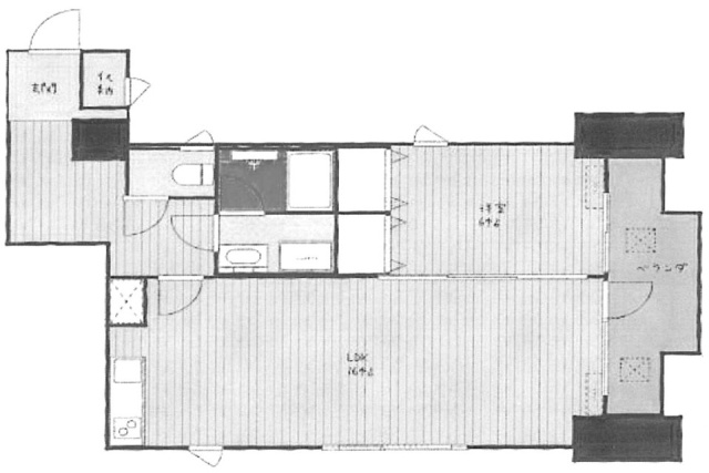 大同ビル(大同マンション)501 間取り図