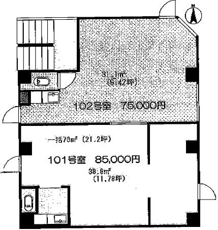 酒井ビル1F 間取り図