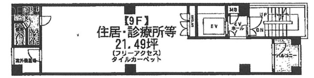 いちご四谷四丁目ビル9F 間取り図