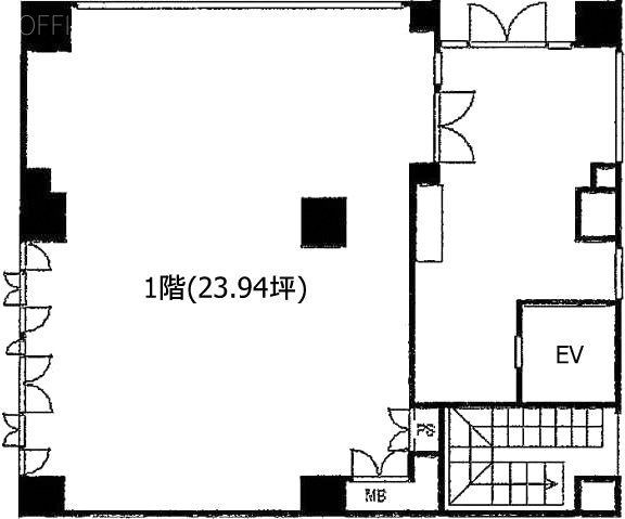 共栄入谷ビル1F 間取り図