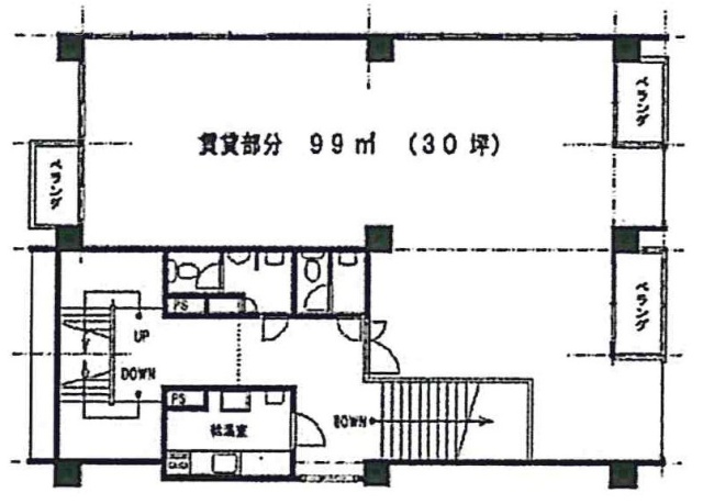 清水ビル2F 間取り図