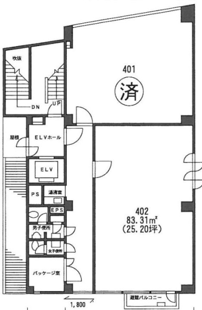 原宿董友(はらじゅくとうゆう)ビル402 間取り図