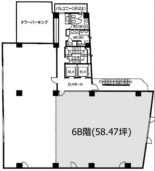 秋葉原新高第一生命ビル6F 間取り図