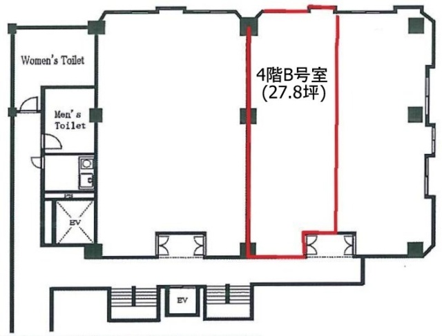 鯨岡第一ビルB 間取り図