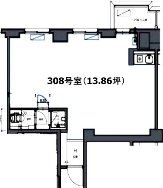 高輪マンション308 間取り図