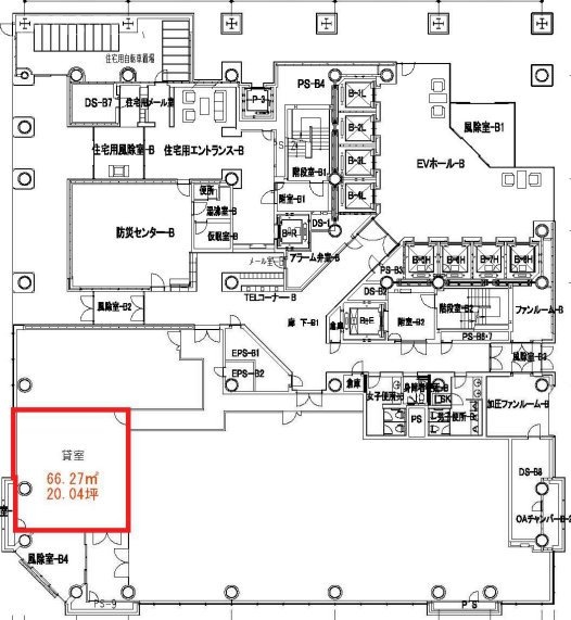 日土地西新宿ビル1F 間取り図