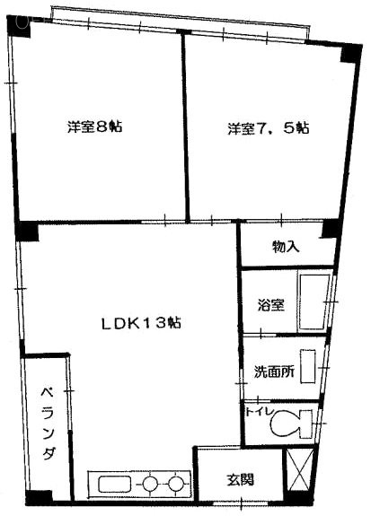 めぐみハイマンション701 間取り図
