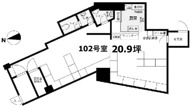 泉第1ビル102 間取り図