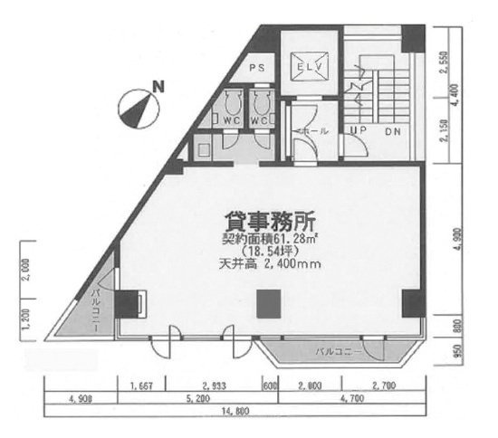 五反田塩谷ビル8F 間取り図