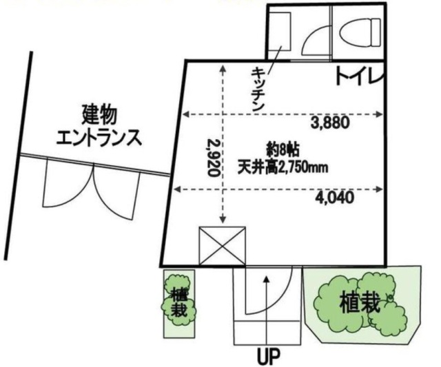 シャトー青山第3ビル102 間取り図