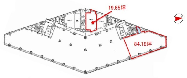 西新宿プライムスクエア13F 間取り図