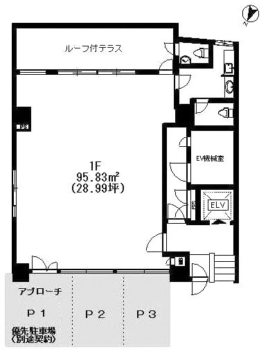 リッツ外苑1F 間取り図