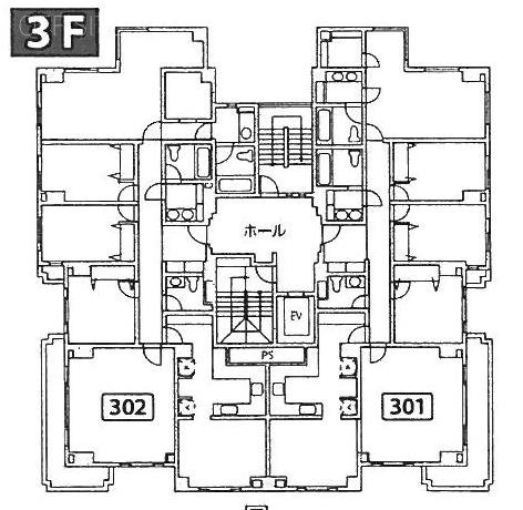 青山ハウスビル302 間取り図