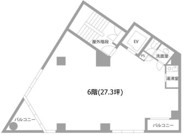 南麻布Aビル6F 間取り図