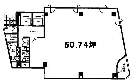 井門池之端ビル7F 間取り図