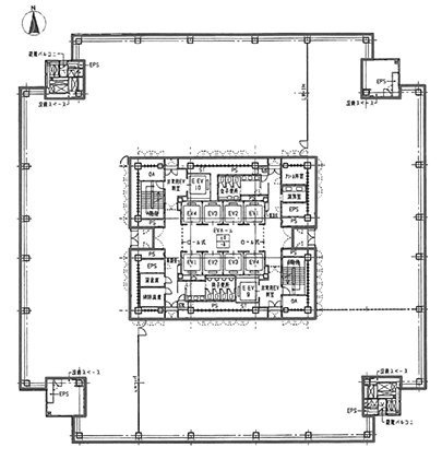 横浜ビジネスパーク(YBP)イーストタワービル7F 間取り図
