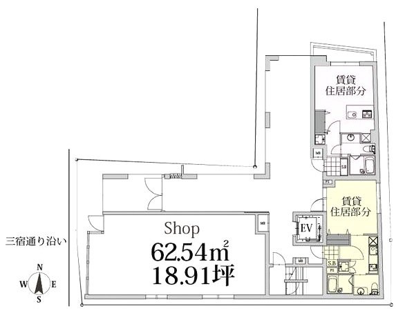 アルティザ池尻ビル1F 間取り図