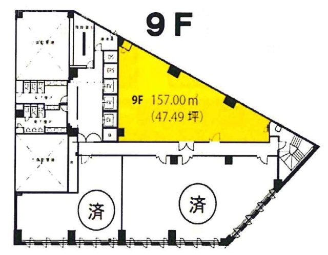 合人社高島橋ビル9F 間取り図