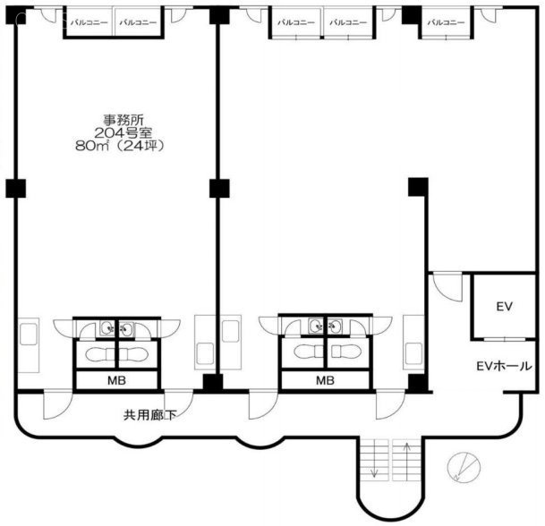 サンリバー西日暮里204 間取り図