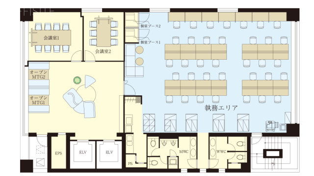 エンスイテ芝大門2F 間取り図