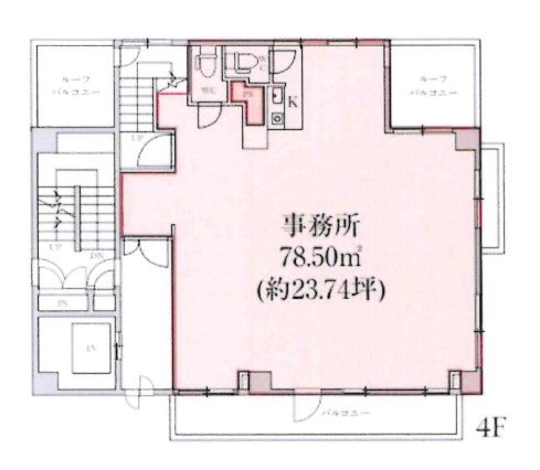 四谷トーセイビルⅡ4F 間取り図