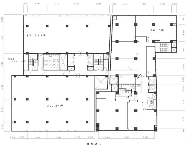 新虎ノ門実業会館(新館)3F 間取り図