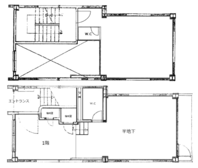 香取ビル1F～2F 間取り図