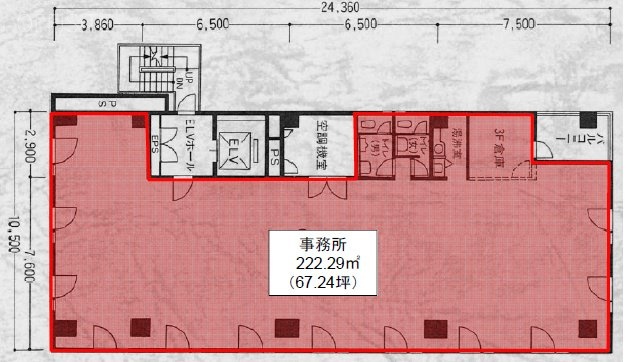 虎ノ門第一法規ビル3F 間取り図