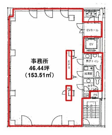 丸石新橋ビル6F 間取り図