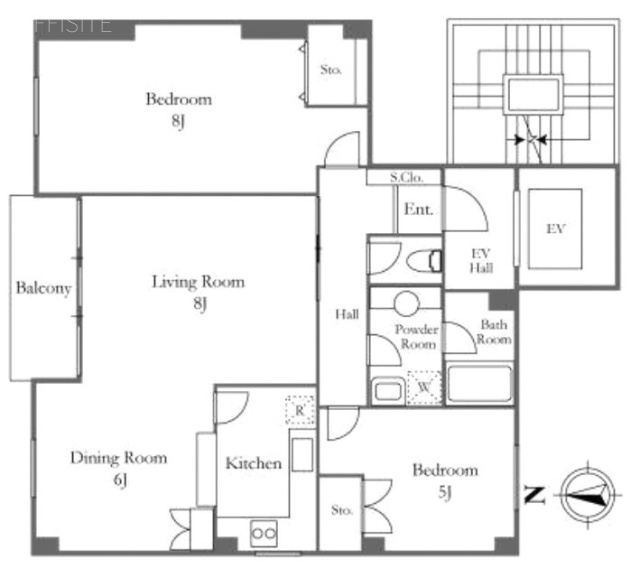 パサージュ元町5F 間取り図