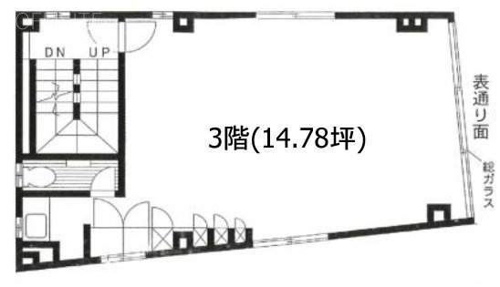 産伸(サンシン)ビル3F 間取り図