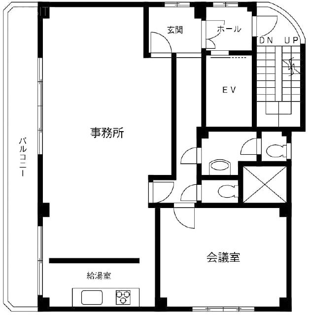 東和都賀ビル4F 間取り図