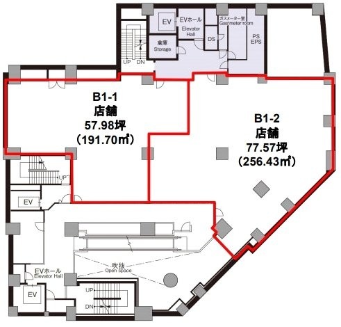 新四curumuビルB1-1 間取り図