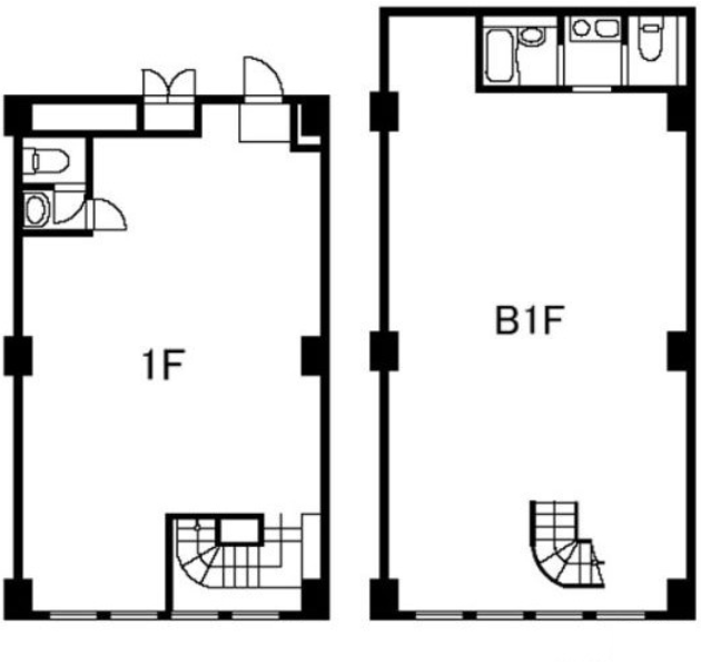シンクレア南青山B1F~1F 間取り図
