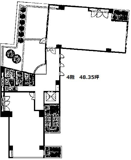 ルート神楽坂4F 間取り図