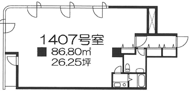 ストークタワー大通り公園Ⅲ1407 間取り図