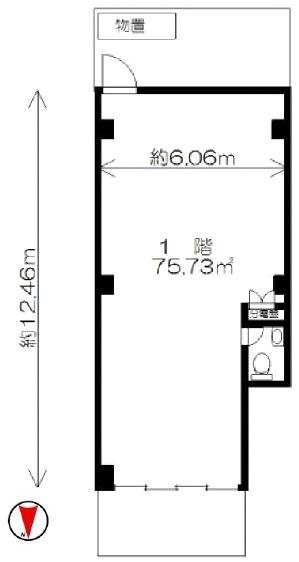 関口貸事務所1F 間取り図