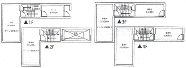 CENTRAL銀座2丁目1F~4F 間取り図