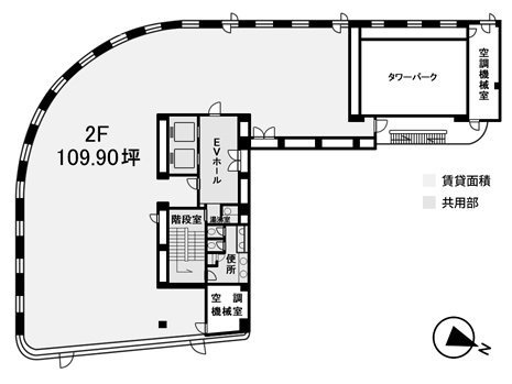 赤坂ノアビル2F 間取り図