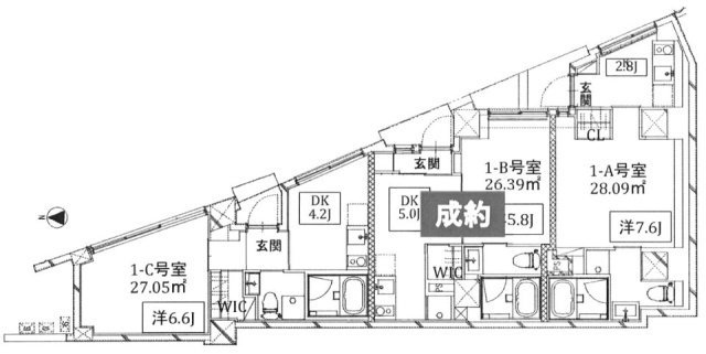 クーカイ・テラス恵比寿ビルC 間取り図